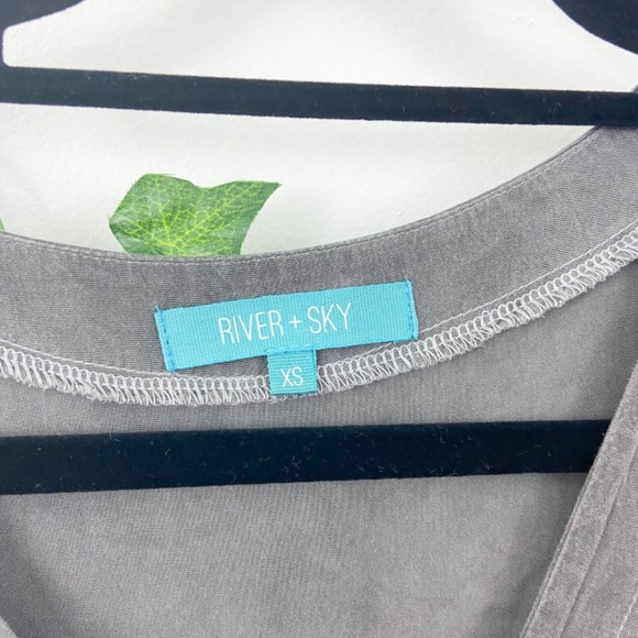 River + Sky grey short sleeve tie waist jumpsuit - Picture 7 of 9